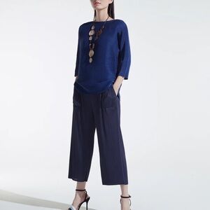 EVERCUBE Pleats‎ Navy ankle Pants Size S